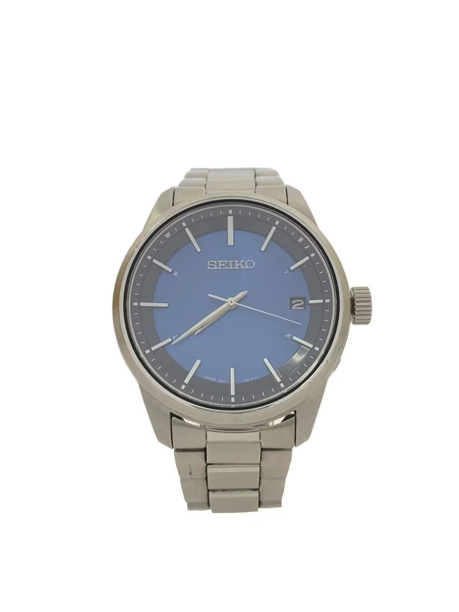[a3S] SEIKO Quartz Watch Analog Stainless NVY SLV SS 7B24 0BR0