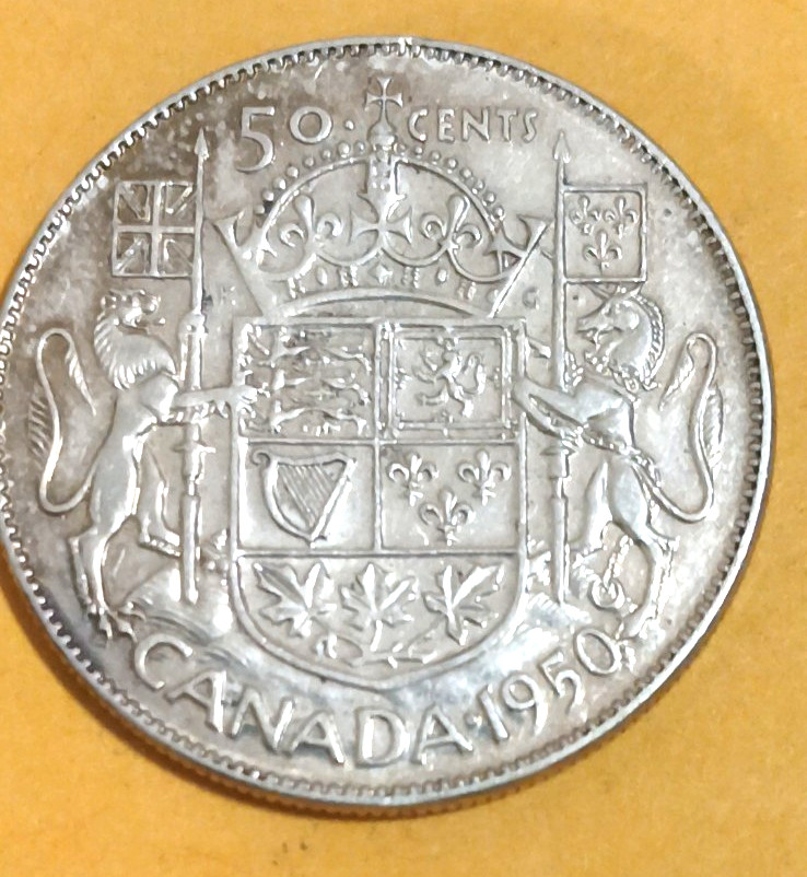 1950 Canadian Georgivs VI Half Dollar 1950 Canadian Georgivs VI Half Dollar
