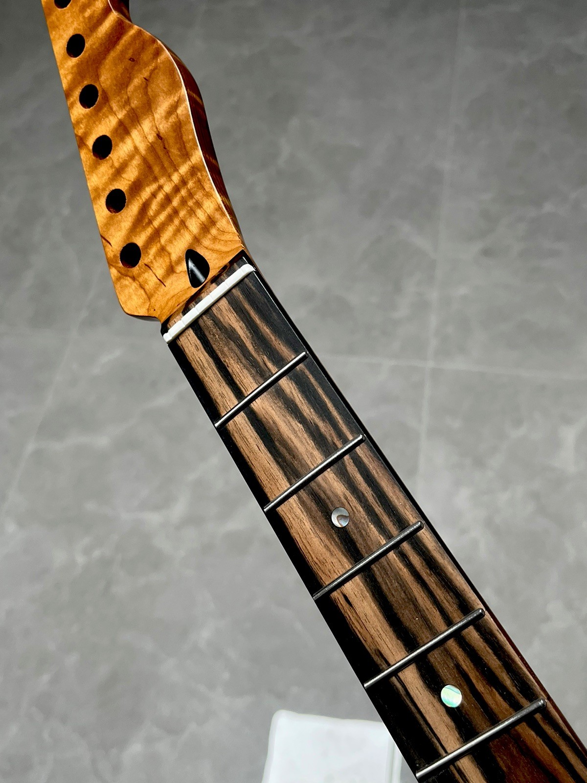 Stainless Ebony fingerboard 22Fret DIY Satin flame Maple Electric guitar Neck