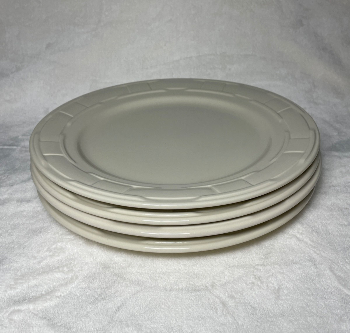 Longaberger Woven Traditions Ivory Pottery Dinner Plates 10 Longaberger Woven Traditions Ivory Pottery Dinner Plates 10