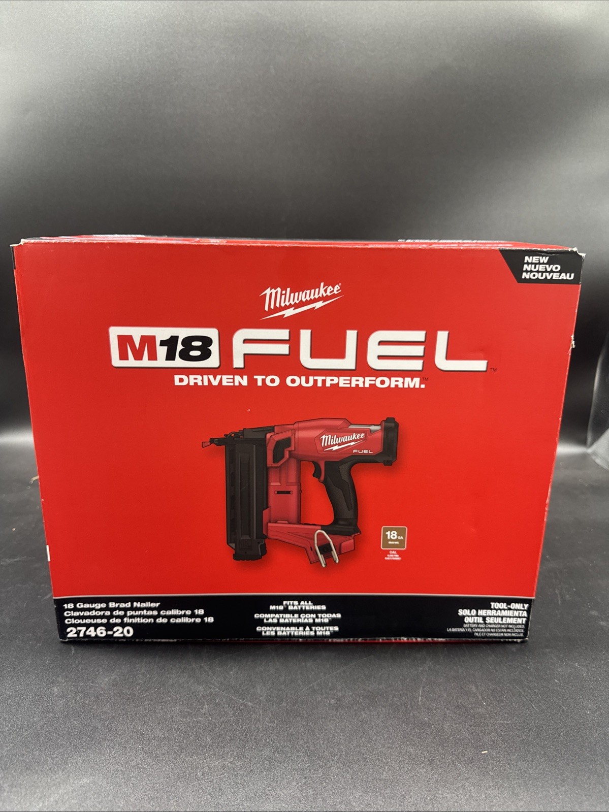 *New In Box* Milwaukee M18 FUEL 2746-20 18 Gauge Brad Nailer Tool Only *New In Box* Milwaukee M18 FUEL 2746-20 18 Gauge Brad Nailer Tool Only