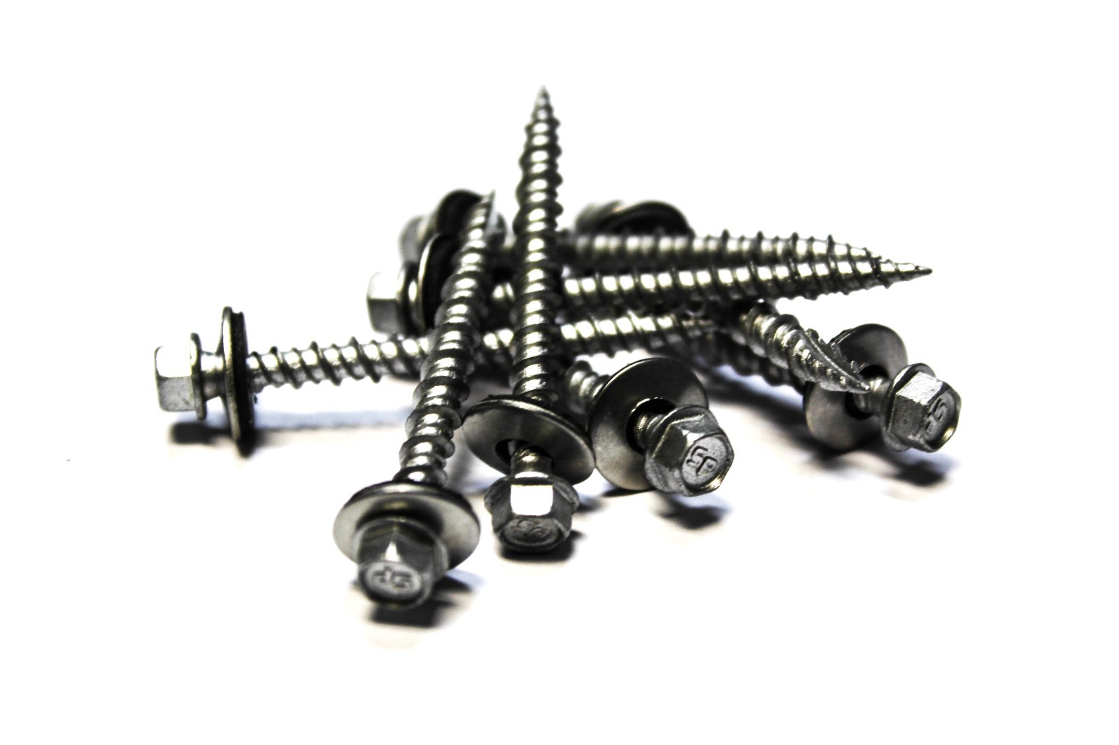 (1000) 10x2 Hex Head Roofing Screws with Neoprene Washer (Weather Coat) (1000) 10x2 Hex Head Roofing Screws with Neoprene Washer (Weather Coat)