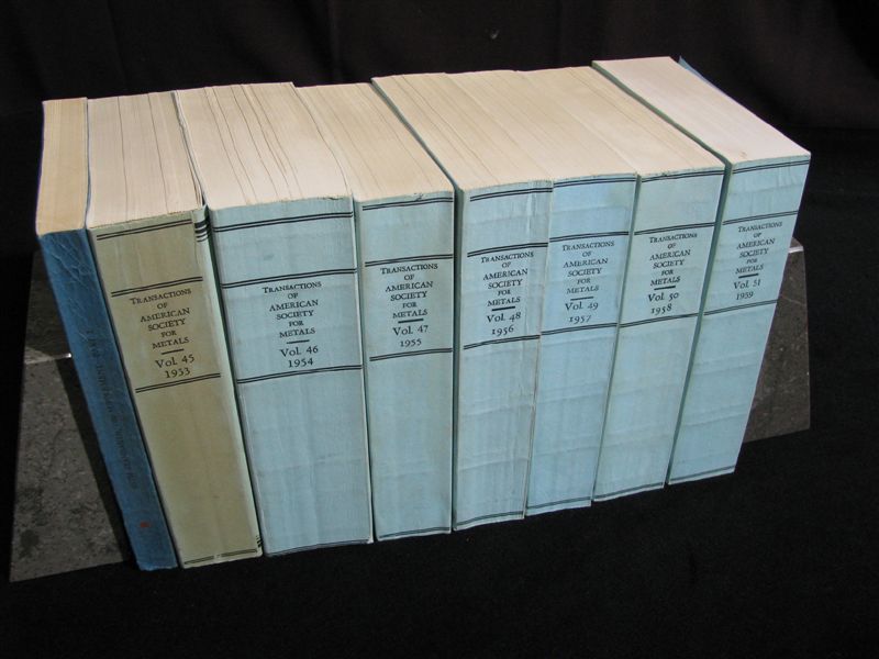 Lot of 8 Scarce ASTM 1950\'s American Society for Metals Books 1950-1959