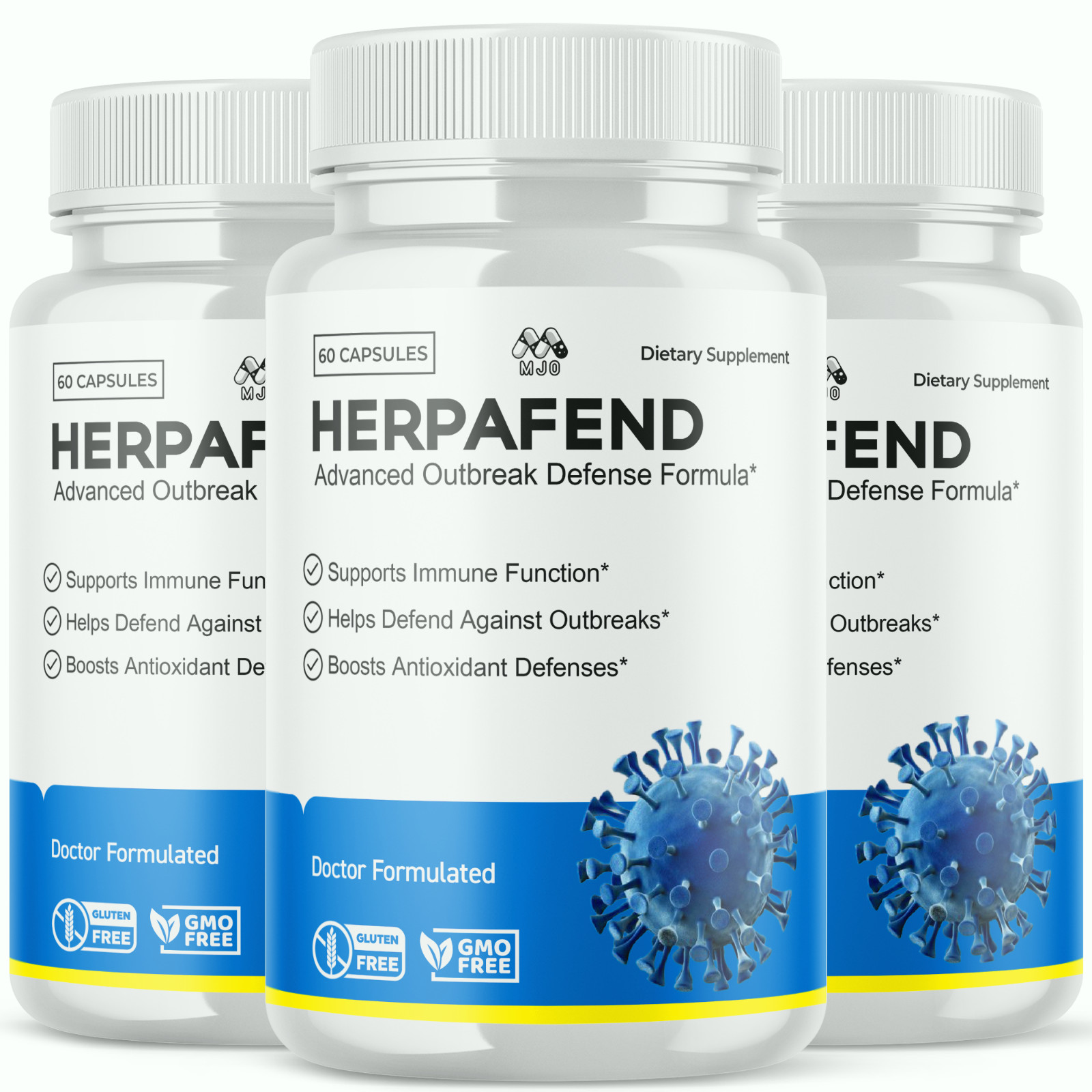 (3 Pack) Herpafend Advanced Formula Skin Health, Herpa Fend Pills (60 Capsules) (3 Pack) Herpafend Advanced Formula Skin Health, Herpa Fend Pills (60 Capsules)