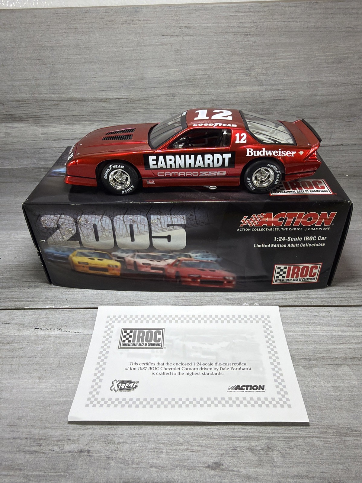 Dale Earnhardt #12 BUDWEISER 1987 LIQUID COLOR IROC CAMARO 1/24 NASCAR Diecast Dale Earnhardt #12 BUDWEISER 1987 LIQUID COLOR IROC CAMARO 1/24 NASCAR Diecast