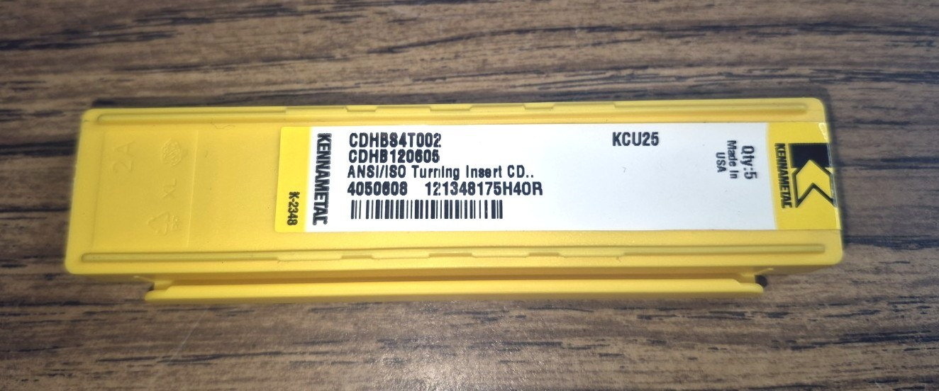 (5) NEW KENNAMETAL CDHB120605 CDHB84T002 KCU25 CARBIDE INSERTS ALTIN - 4050608 (5) NEW KENNAMETAL CDHB120605 CDHB84T002 KCU25 CARBIDE INSERTS ALTIN - 4050608