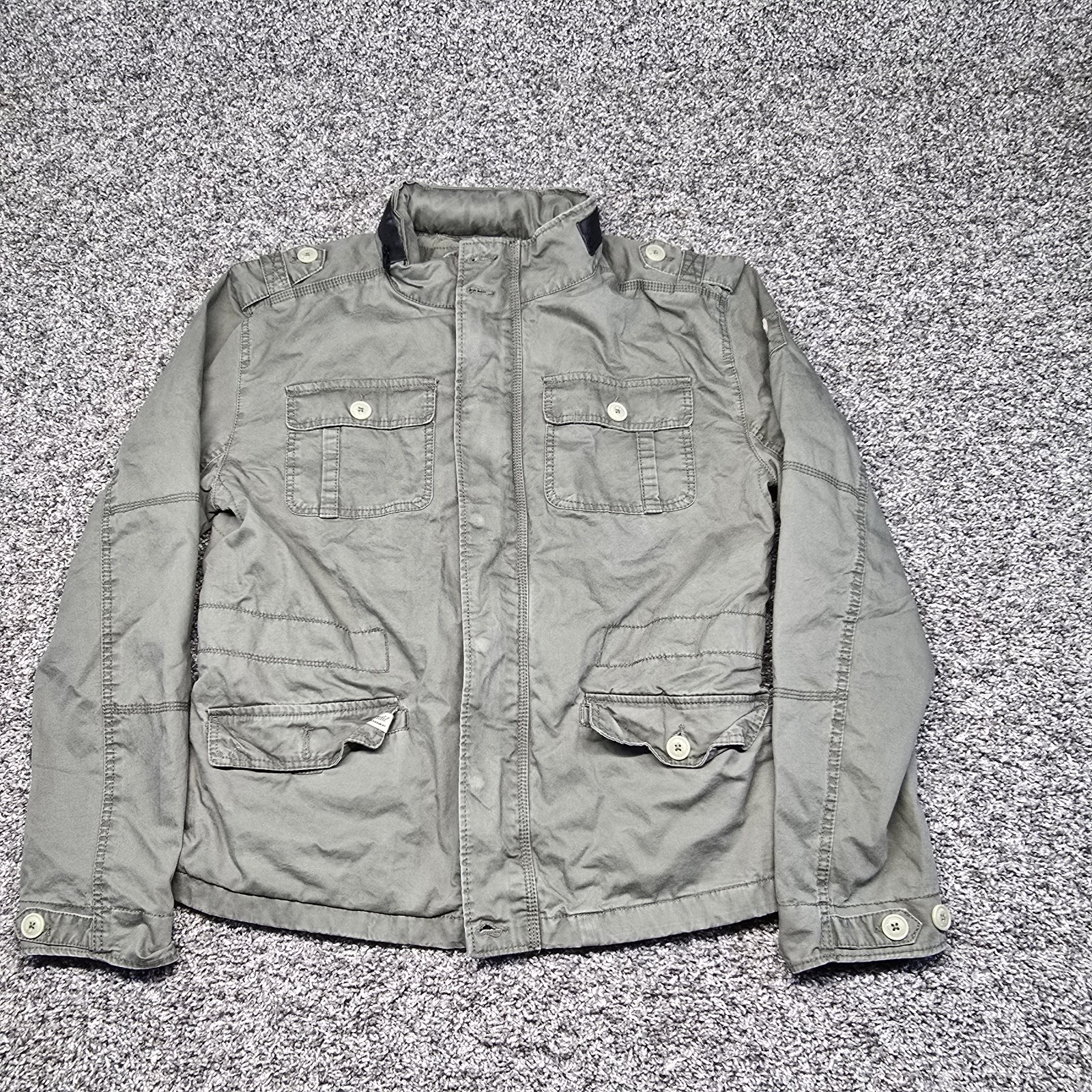 Brandit Britannia M65 Field Jacket Hiking Coat Mens Vintage Olive Size Large NWT