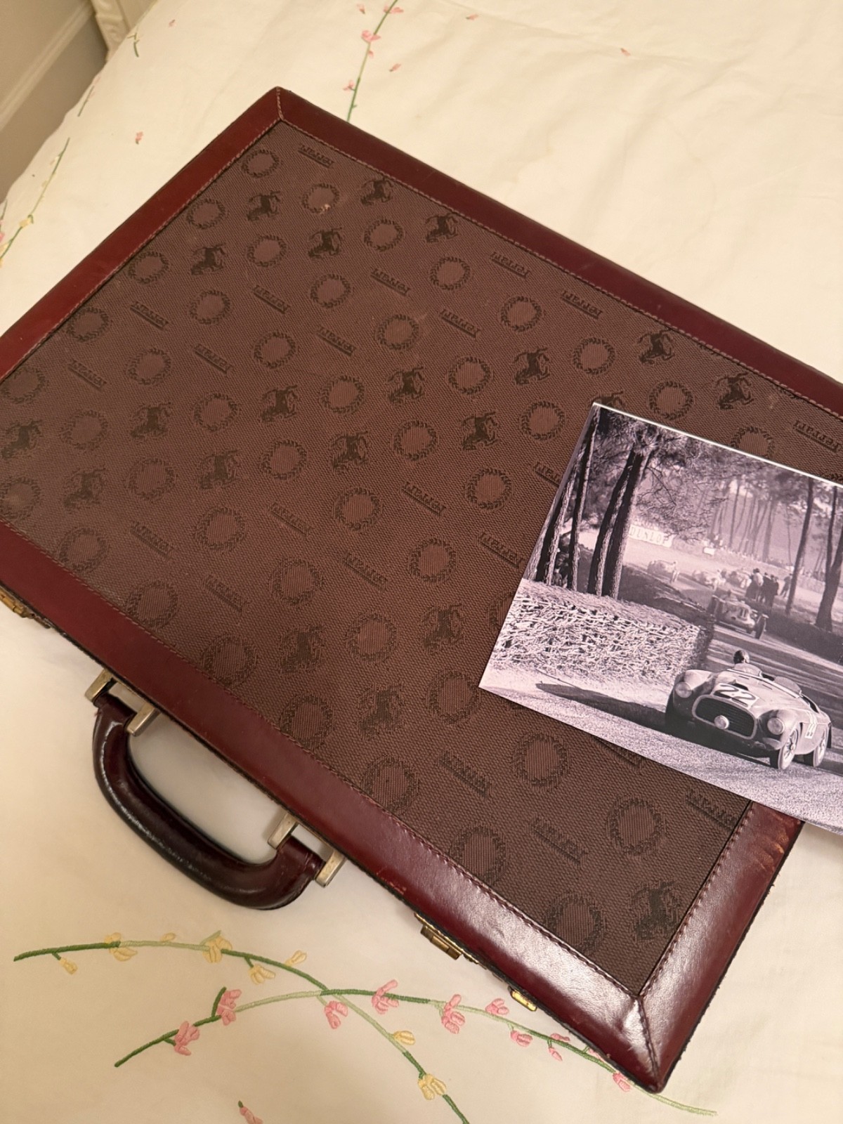 Ferrari Leather Briefcase  Genuine  Ferrari. OEM Ferrari Wreath Laurel x2