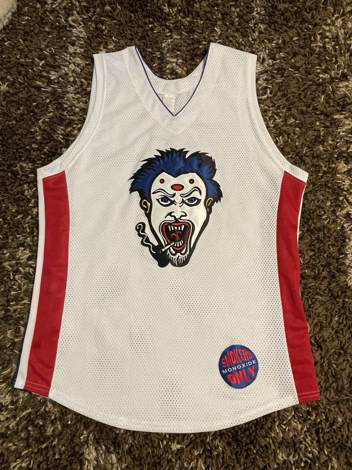 Icp Jersey Twiztid Monoxide Chainsmoker Basketball Jersey XL BRAND NEW 75 Made Icp Jersey Twiztid Monoxide Chainsmoker Basketball Jersey XL BRAND NEW 75 Made