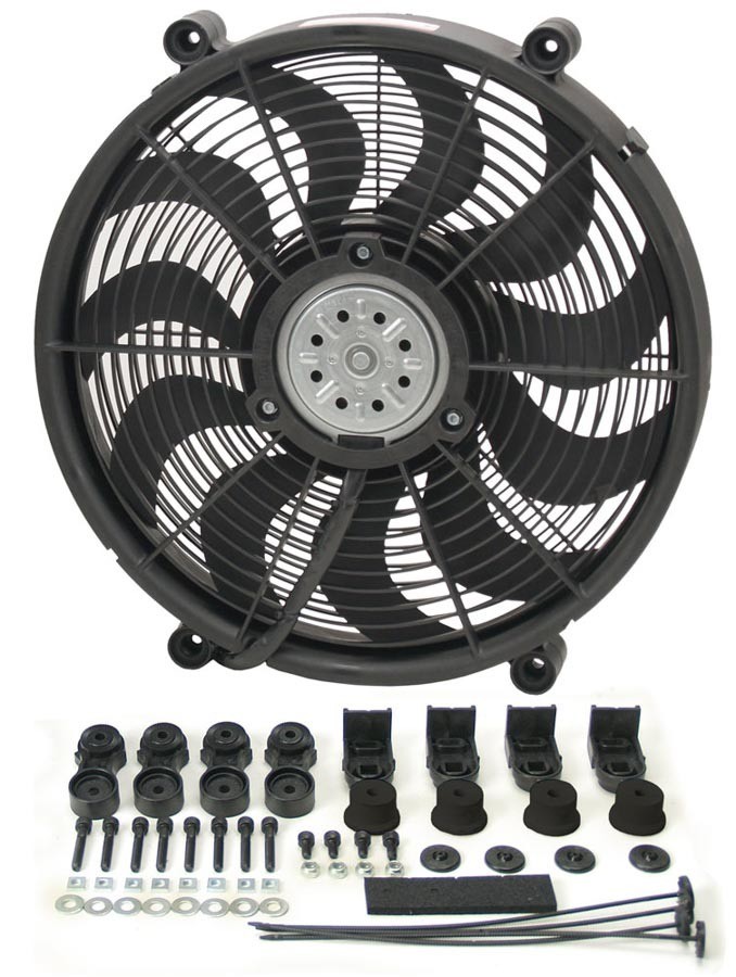 DERALE 17in High Output RAD Fan Single- 16217