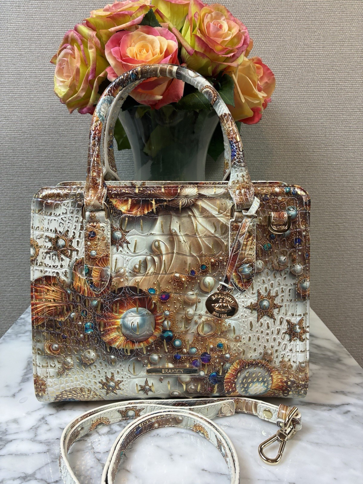 Brahmin Sea Jewel Melbourne Cami Shoulder Bag - NWT Rare Style 🔥