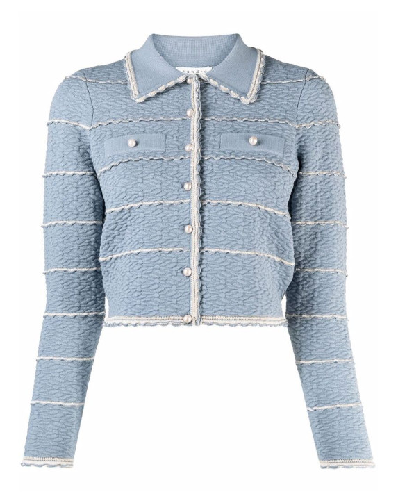 Sandro Paris Women\'s Infinity Blue Stripe Knit Cardigan Size 1 (S) BRAND NEW Sandro Paris Women\'s Infinity Blue Stripe Knit Cardigan Size 1 (S) BRAND NEW