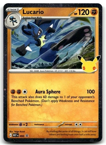 Lucario 30th Celebration Promo Pokemon TCG Holo 095 Taiga Kasai Lucario 30th Celebration Promo Pokemon TCG Holo 095 Taiga Kasai