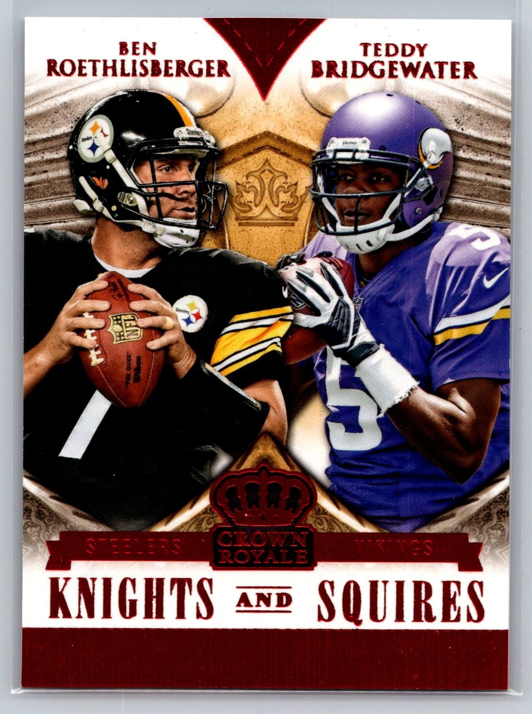 2014 Panini Crown Royale Knights and Squires Red #KS5 Roethlisberger/Bridgewater