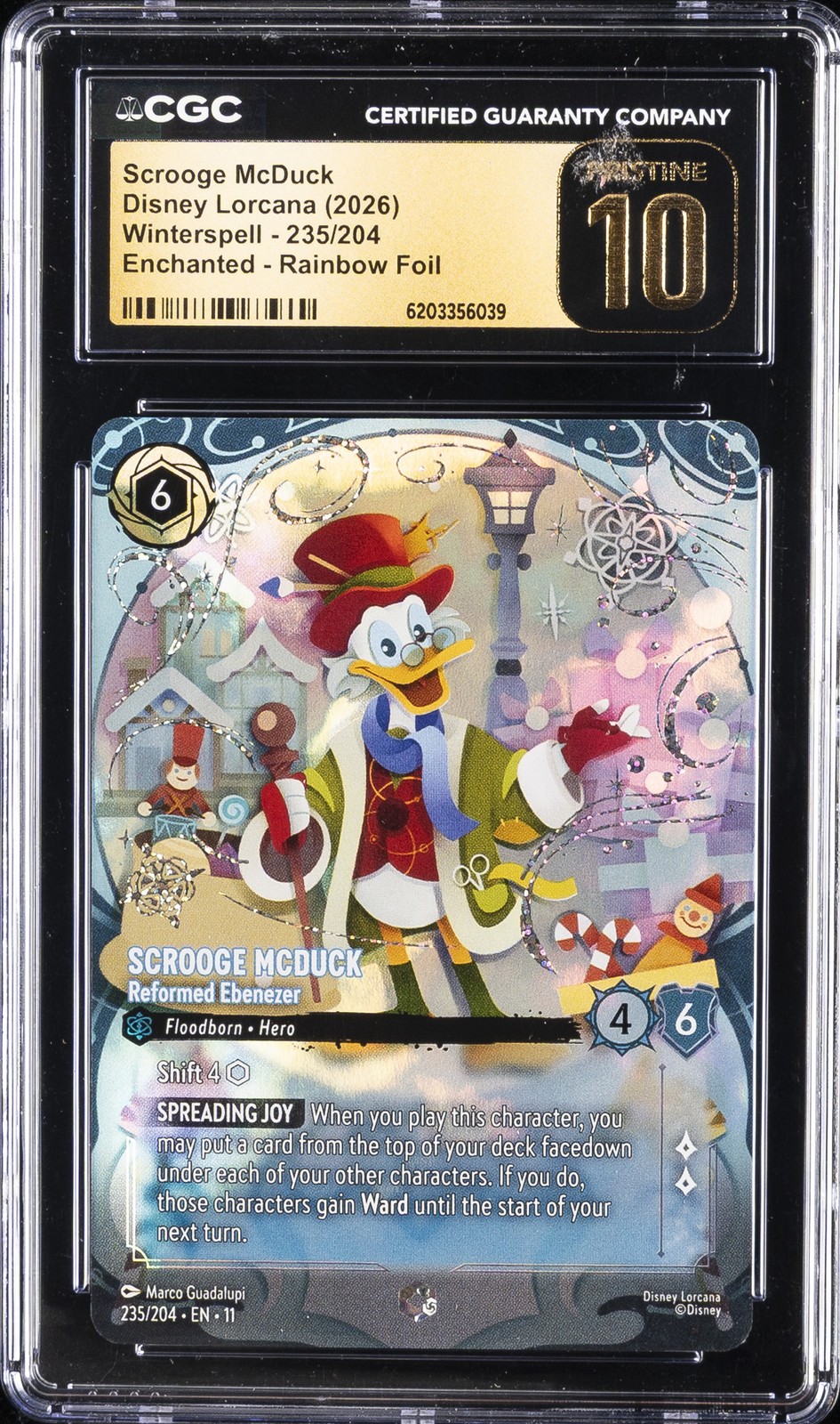 2026 DISNEY LORCANA WINTERSPELL #235 SCROOGE MCDUCK CGC 10 PRISTINE