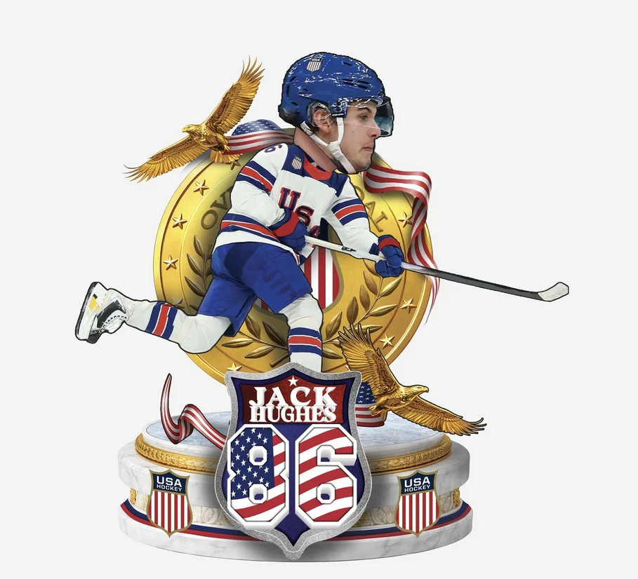 PRE-SALE Jack Hughes USA Men\'s Hockey Overtime Goal 8\ PRE-SALE Jack Hughes USA Men\'s Hockey Overtime Goal 8\