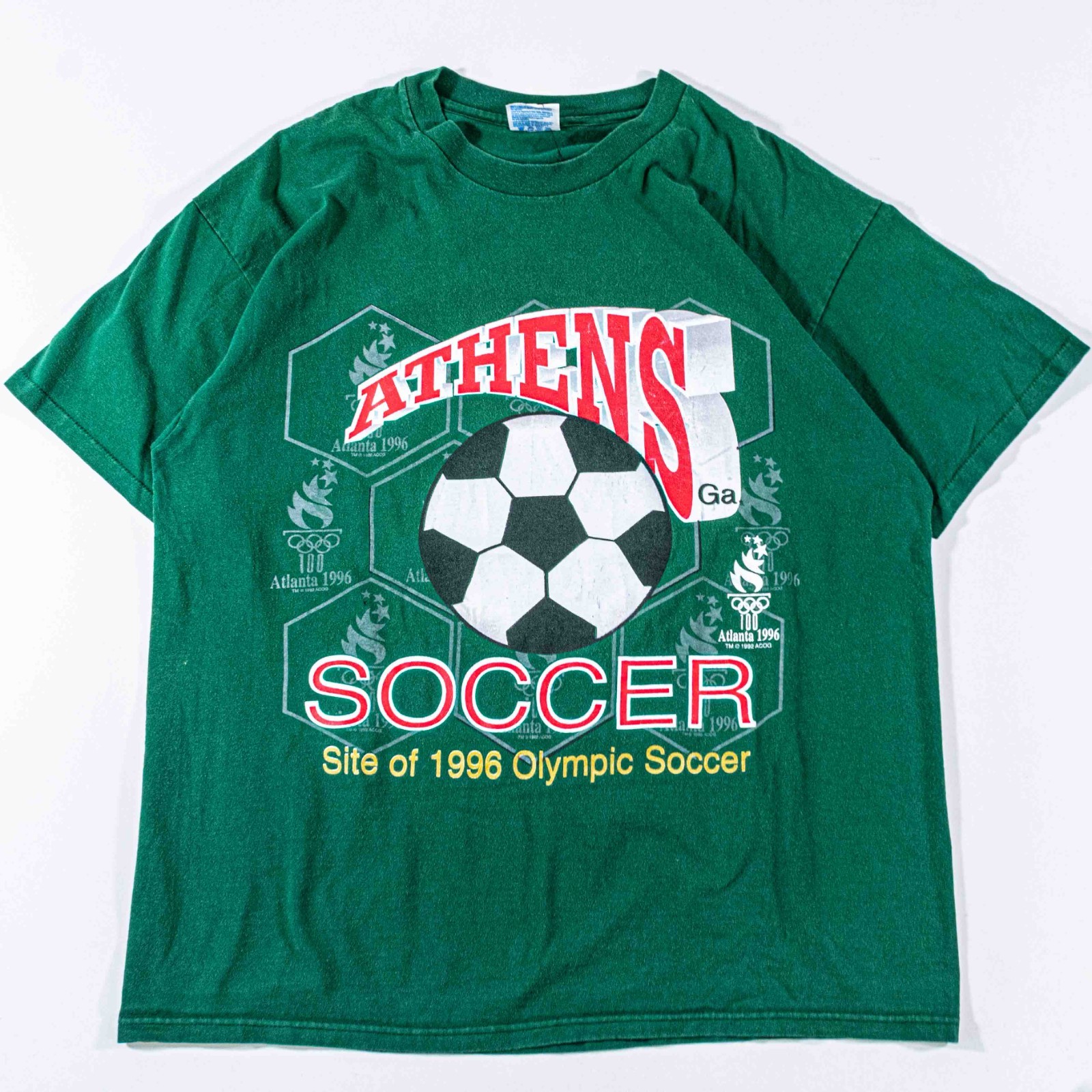Atlanta 1996 Olympics Athens Olympic Soccer T-Shirt XL Vintage 90s