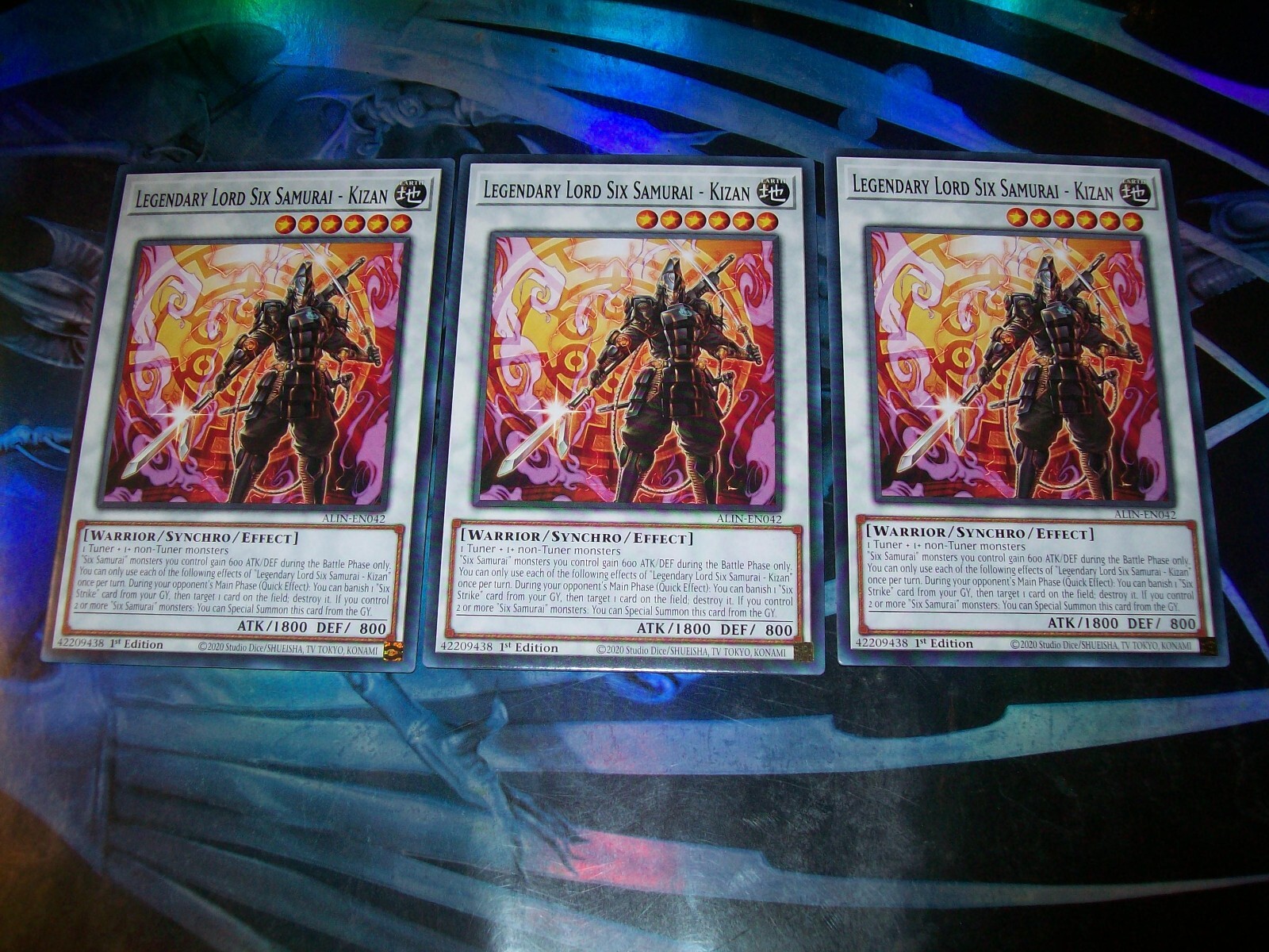 3x Legendary Lord Six Samurai - Kizan 1st Edition Common ALIN-EN042 Yu-Gi-Oh 3x Legendary Lord Six Samurai - Kizan 1st Edition Common ALIN-EN042 Yu-Gi-Oh