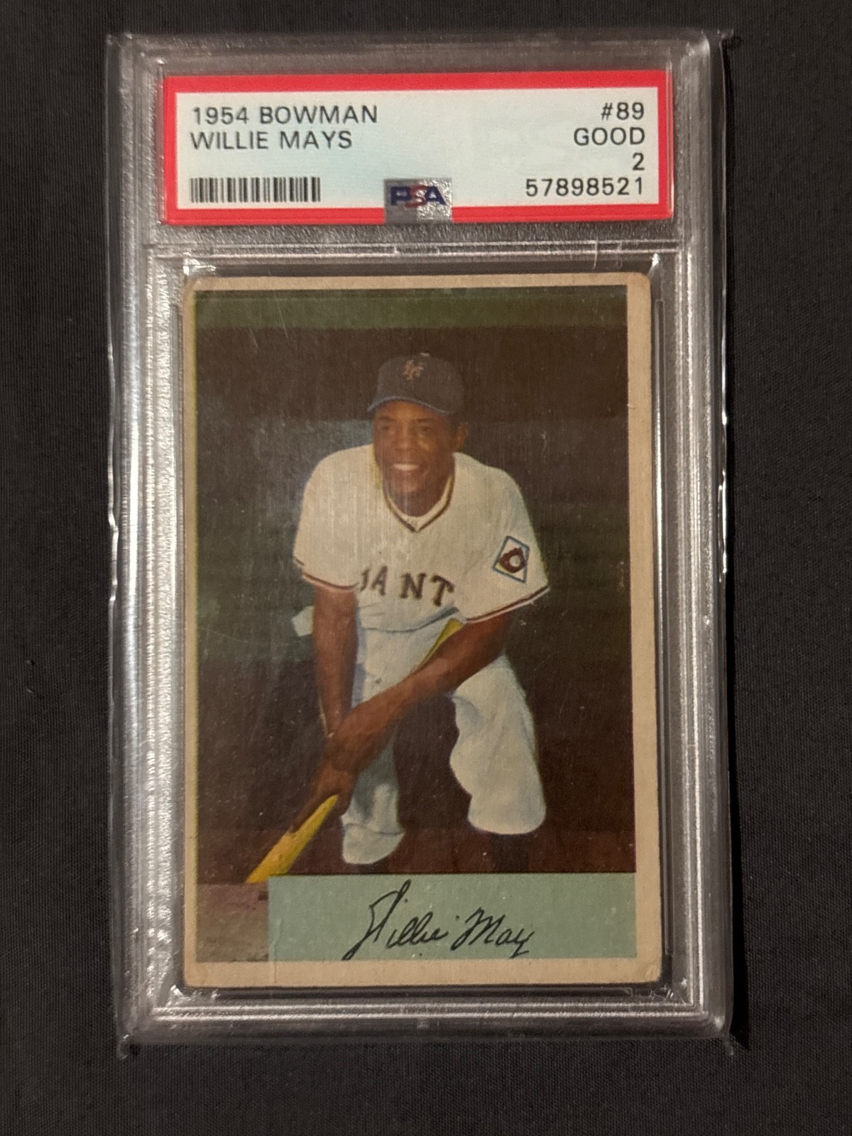 1954 BOWMAN # 89 Willie Mays PSA 2 GOOD # 57898521  NEW YORK GIANTS