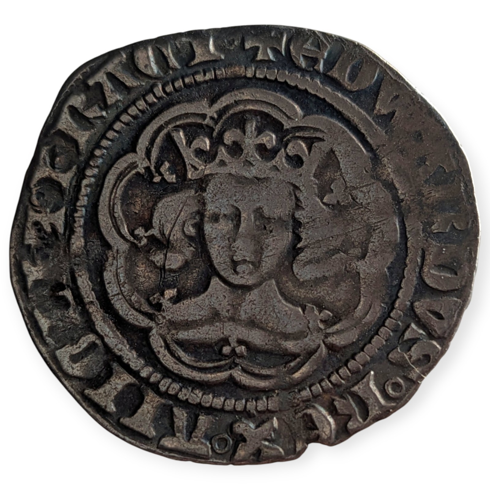 1356-61 England Edward III Half Groat Hammered Silver Coin Pre-treaty York 8U