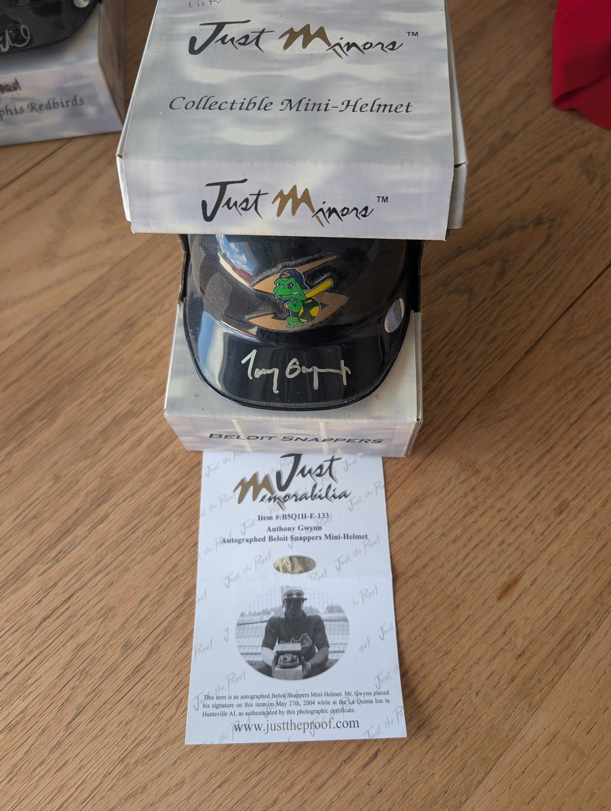 Anthony Gwynn Autographed Beloit Snappers Just Minors Collectible Mini Helmet Anthony Gwynn Autographed Beloit Snappers Just Minors Collectible Mini Helmet