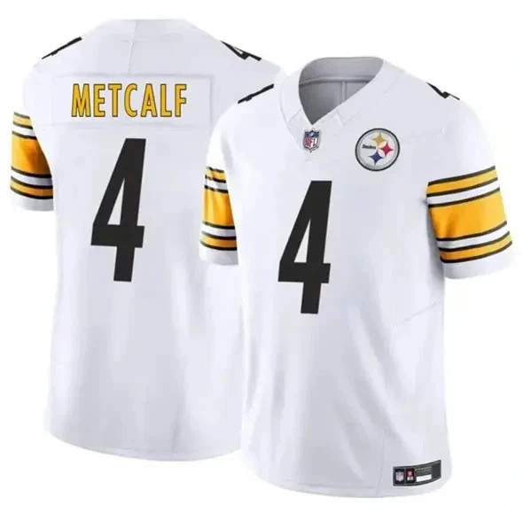NWT Men\'s/Youth Steelers Metcalf #4 black Limited All Stitched Player Jersey