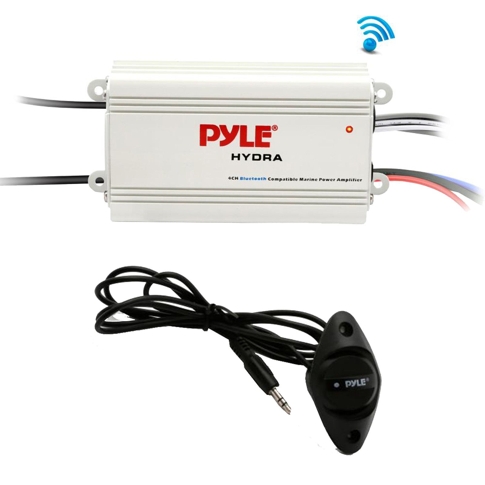 Pyle PLMRMB4CW 4-Channel Waterproof Bluetooth Amplifier for Boats & Outdoor Use