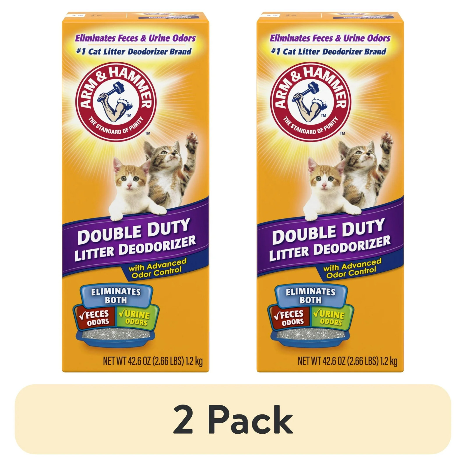 (2 Pack)  Cat Litter Deodorizer Double Duty, 33 Oz