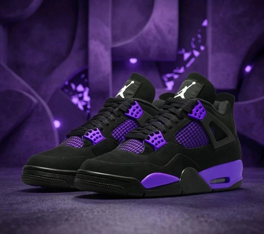 (WOMEN Size US) - Jordan 4 Purple Thunder New CT8527-018