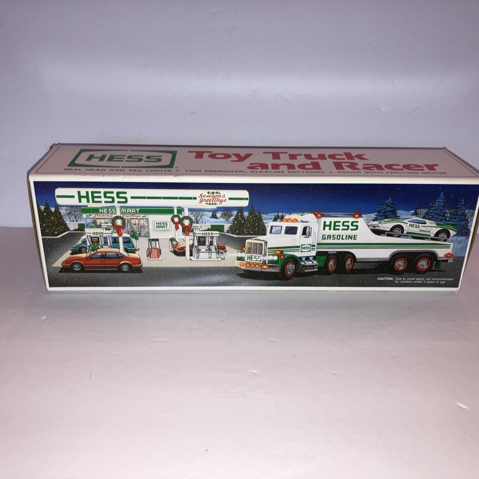 HESS VINTAGE 1991 TOY TRUCK AND RACER NEW IN ORIGINAL BOX HESS VINTAGE 1991 TOY TRUCK AND RACER NEW IN ORIGINAL BOX