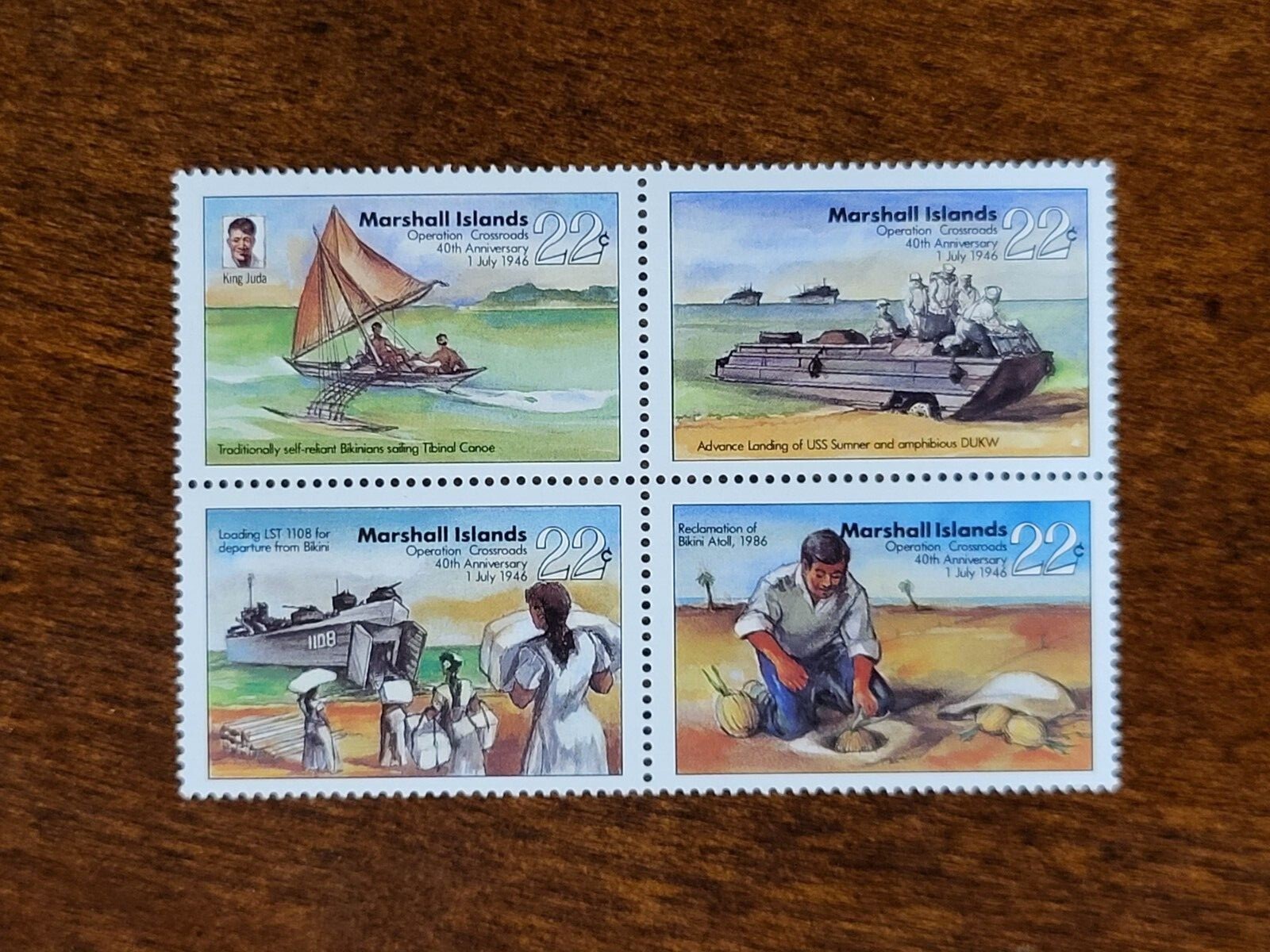 1986 Marshall Islands Sc# 115-118 (118a) Operation Crossroads Atomic Bomb Tests