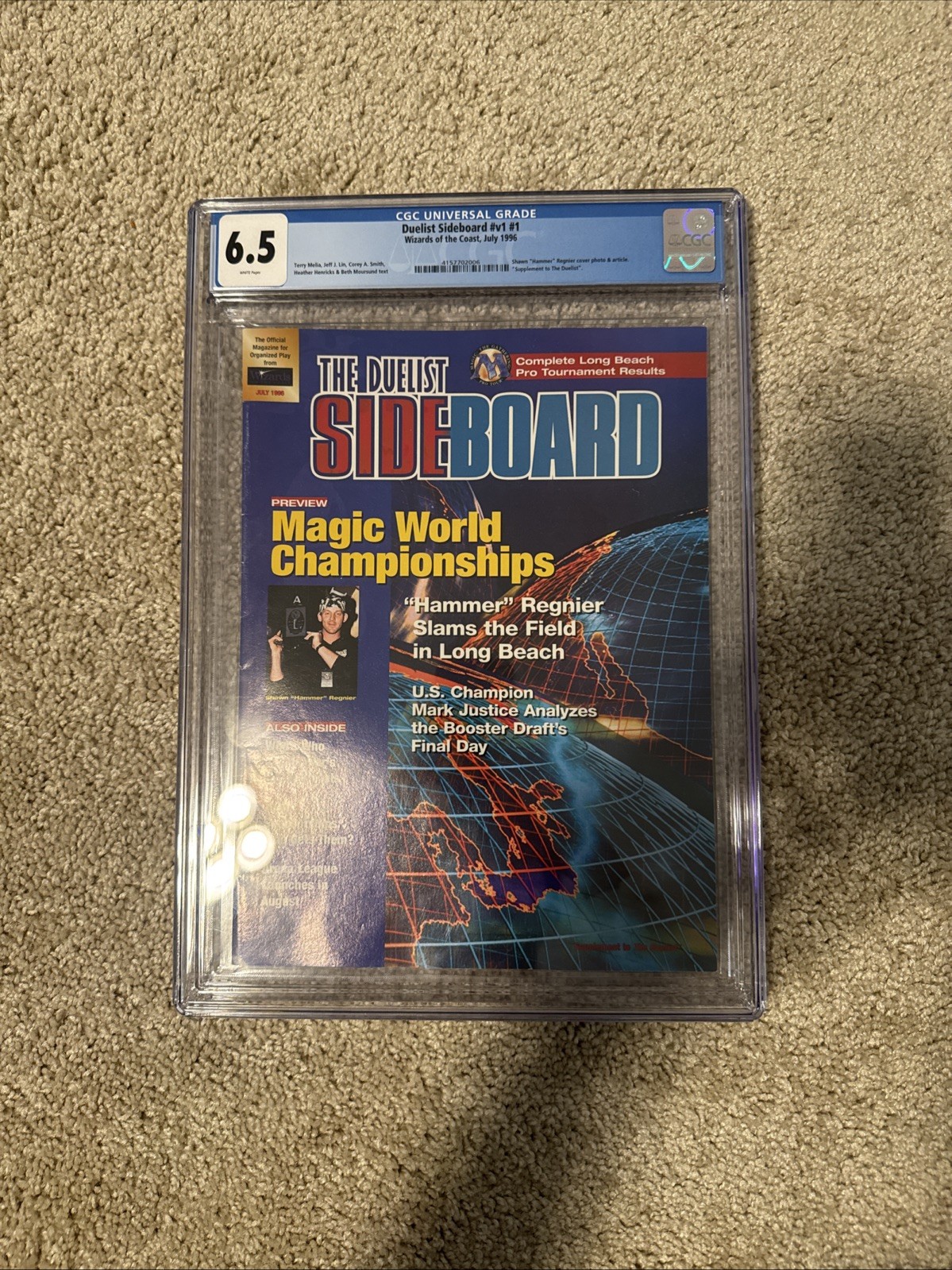 The Duelist Sideboard Magazine #1 July 1996 MTG Wizards CGC 6.5 FN+