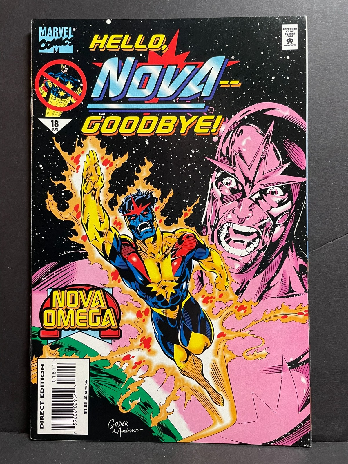 NOVA #18 1995 VF/NM High Grade Marvel Comic NOVA #18 1995 VF/NM High Grade Marvel Comic