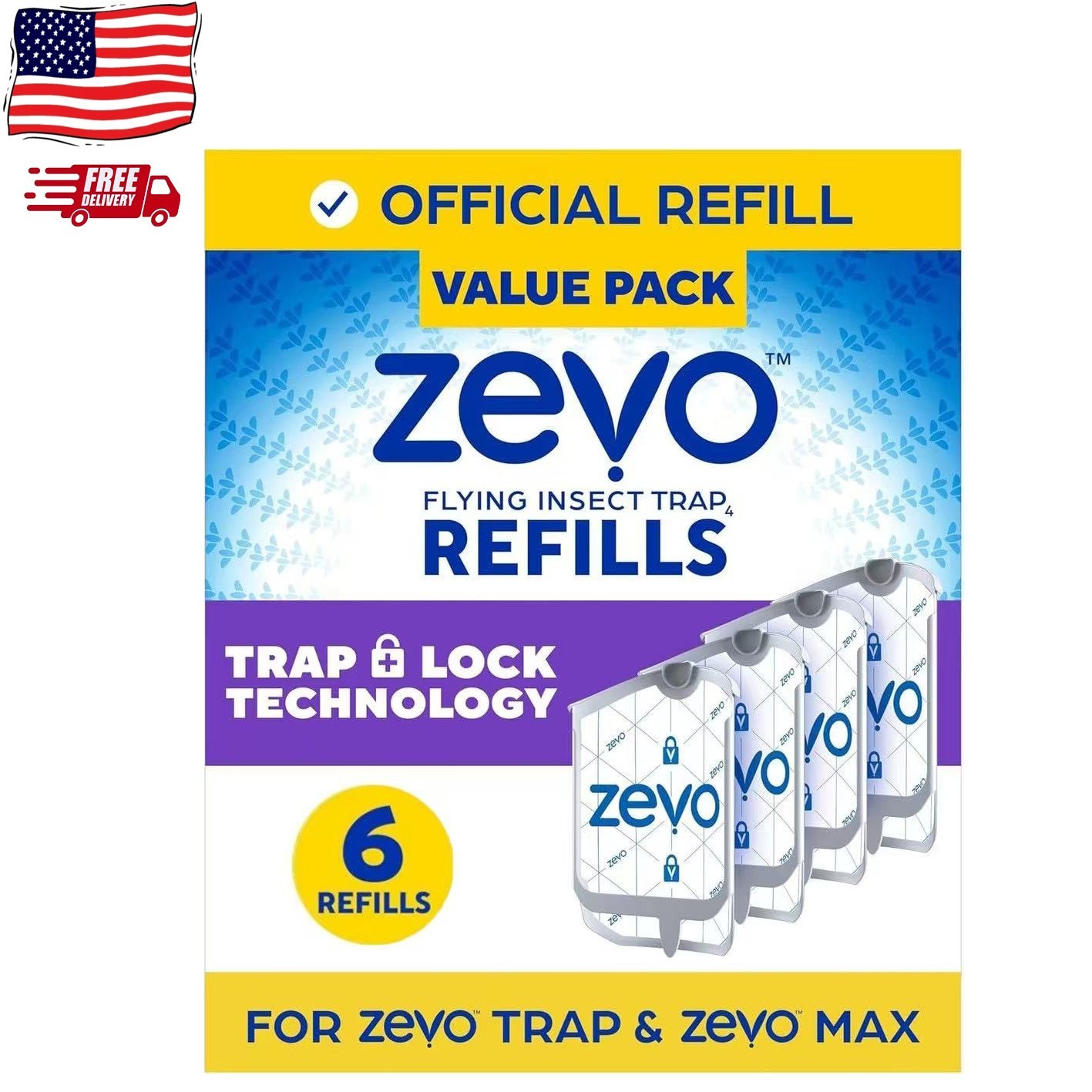 Zevo Flying Insect Trap Refill Cartridges -Easy to Use (6 Refill Cartridges) Zevo Flying Insect Trap Refill Cartridges -Easy to Use (6 Refill Cartridges)