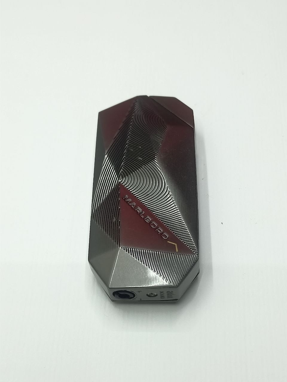 VTG 1990s Marlboro Cigarettes Metal Gas Lighter Geometric Steel Japan Style WORK VTG 1990s Marlboro Cigarettes Metal Gas Lighter Geometric Steel Japan Style WORK