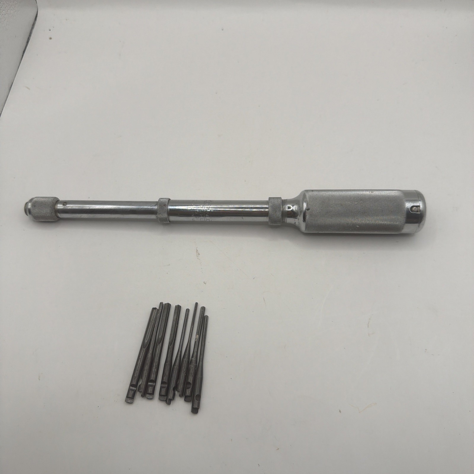 Vintage STANLEY Yankee Push Drill No. 41 With 8 Bits Made In USA