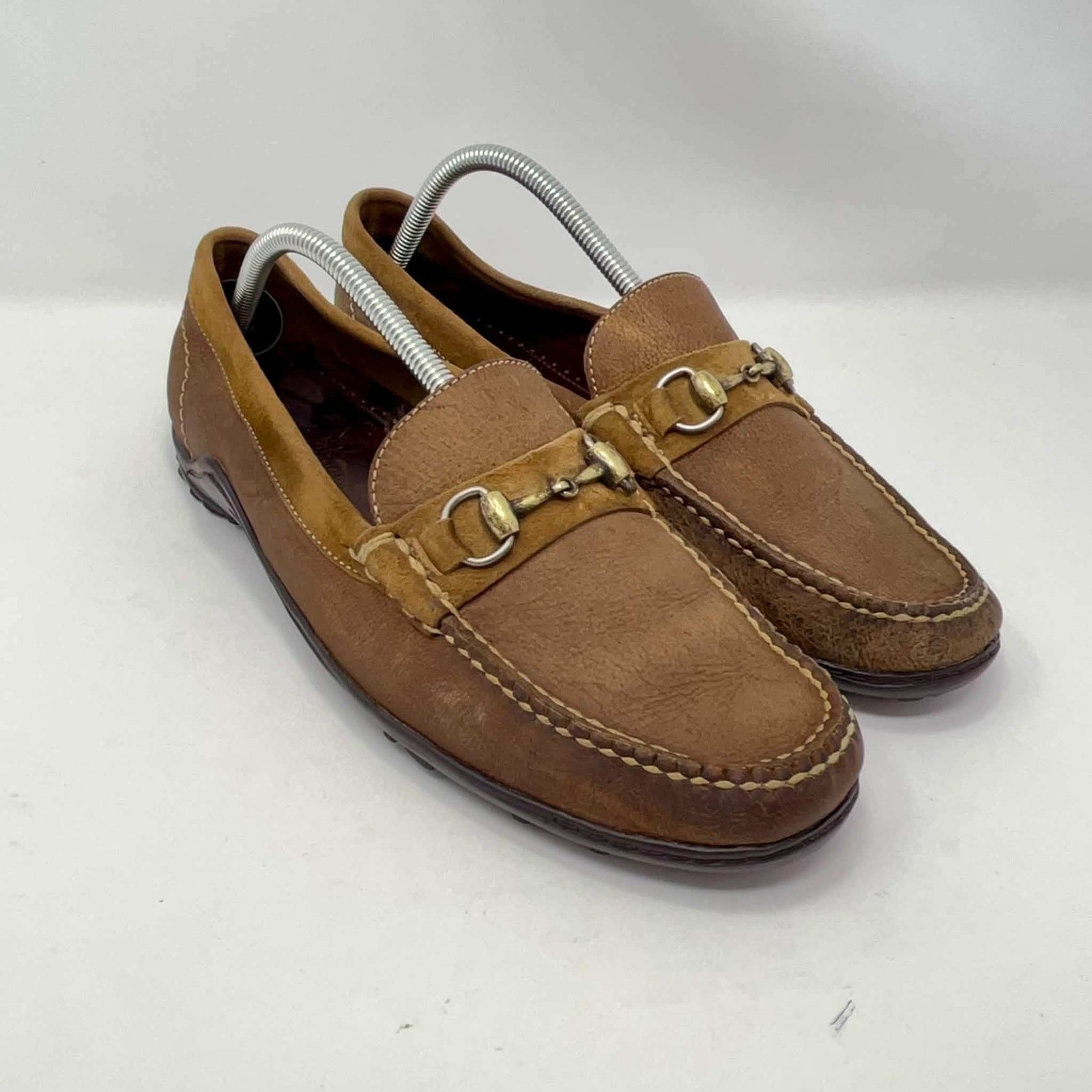 Martin Dingman Safari Collection Brown Leather Bit Loafers Vibram Sole Mens 10M Martin Dingman Safari Collection Brown Leather Bit Loafers Vibram Sole Mens 10M