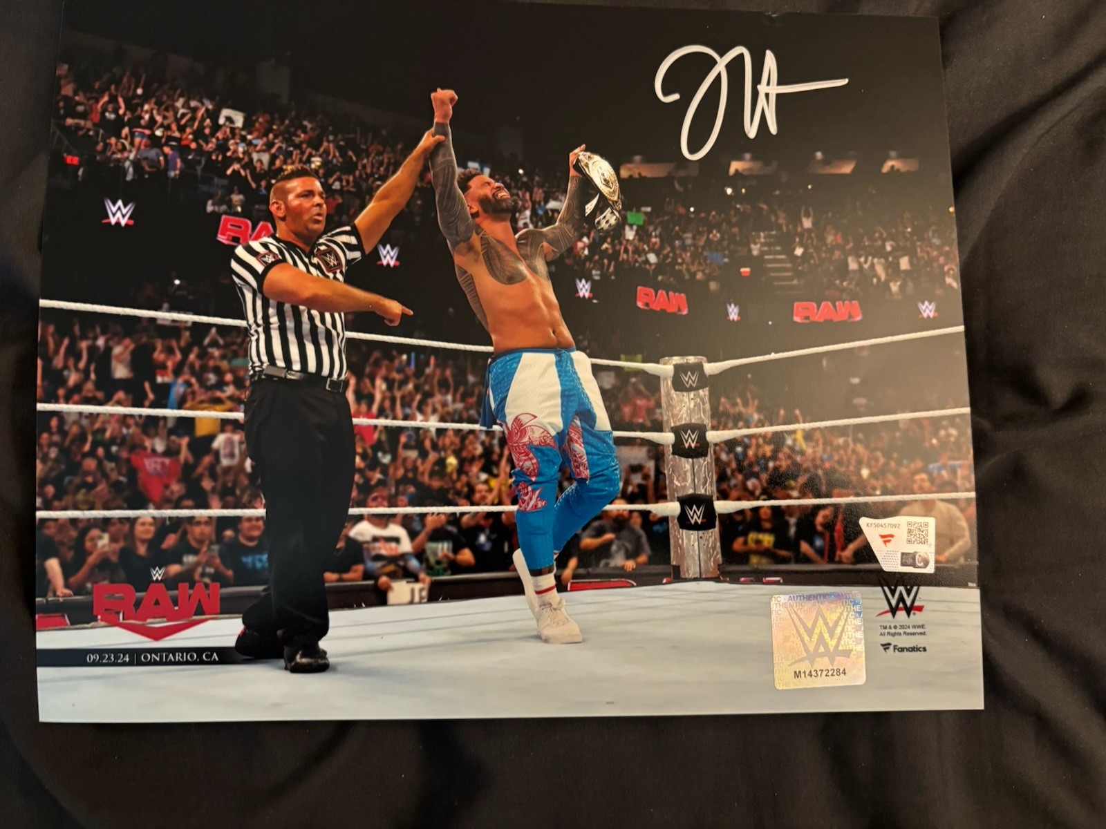 JEY USO SIGNED 8 X 10 - FANATICS CERTIFIED - WWE, NXT, TNA