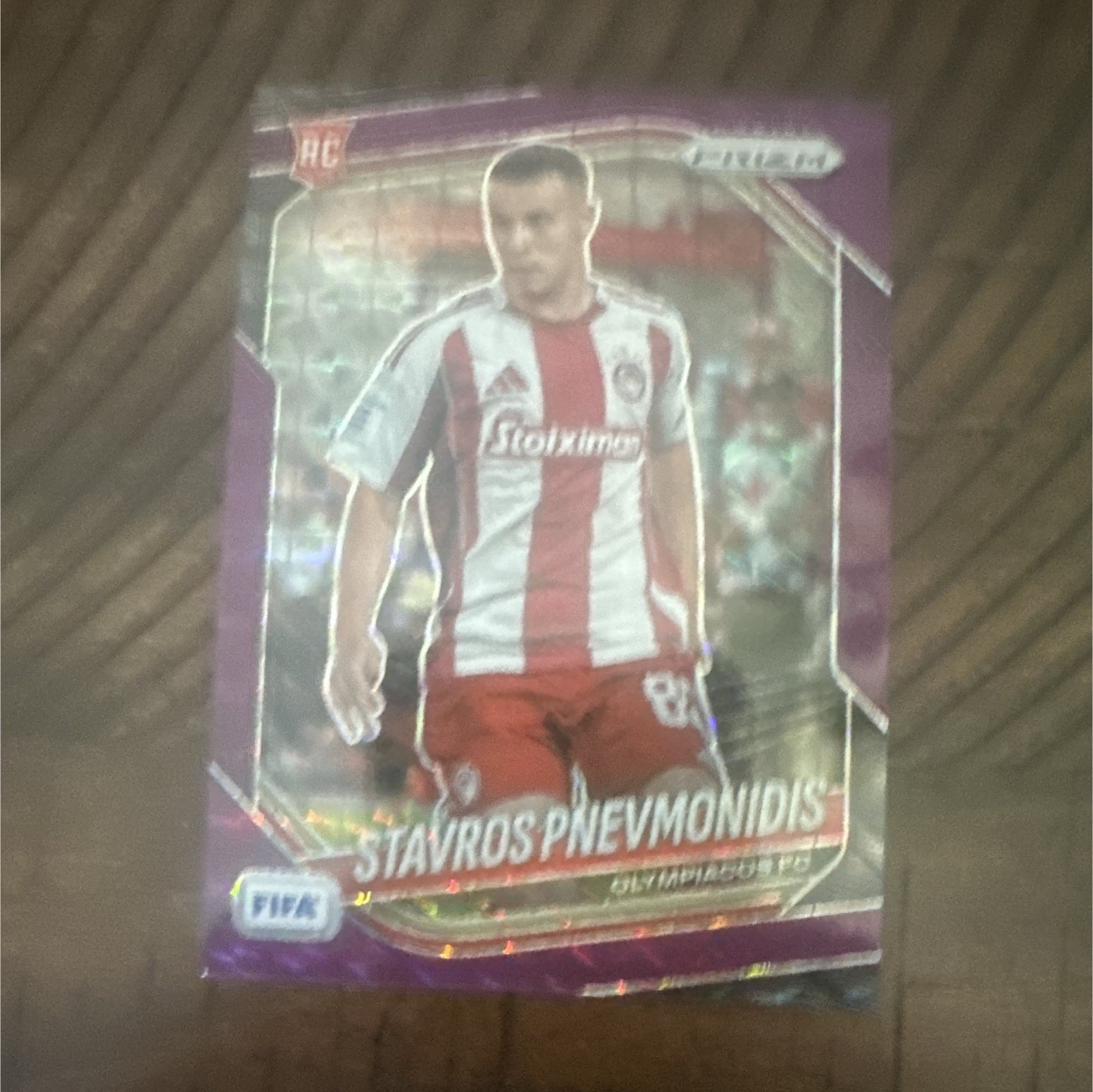 Panini 2024 FIFA 365 Stavros Pneumonidis #216 Purple 49/135 Rookie Olympiacos