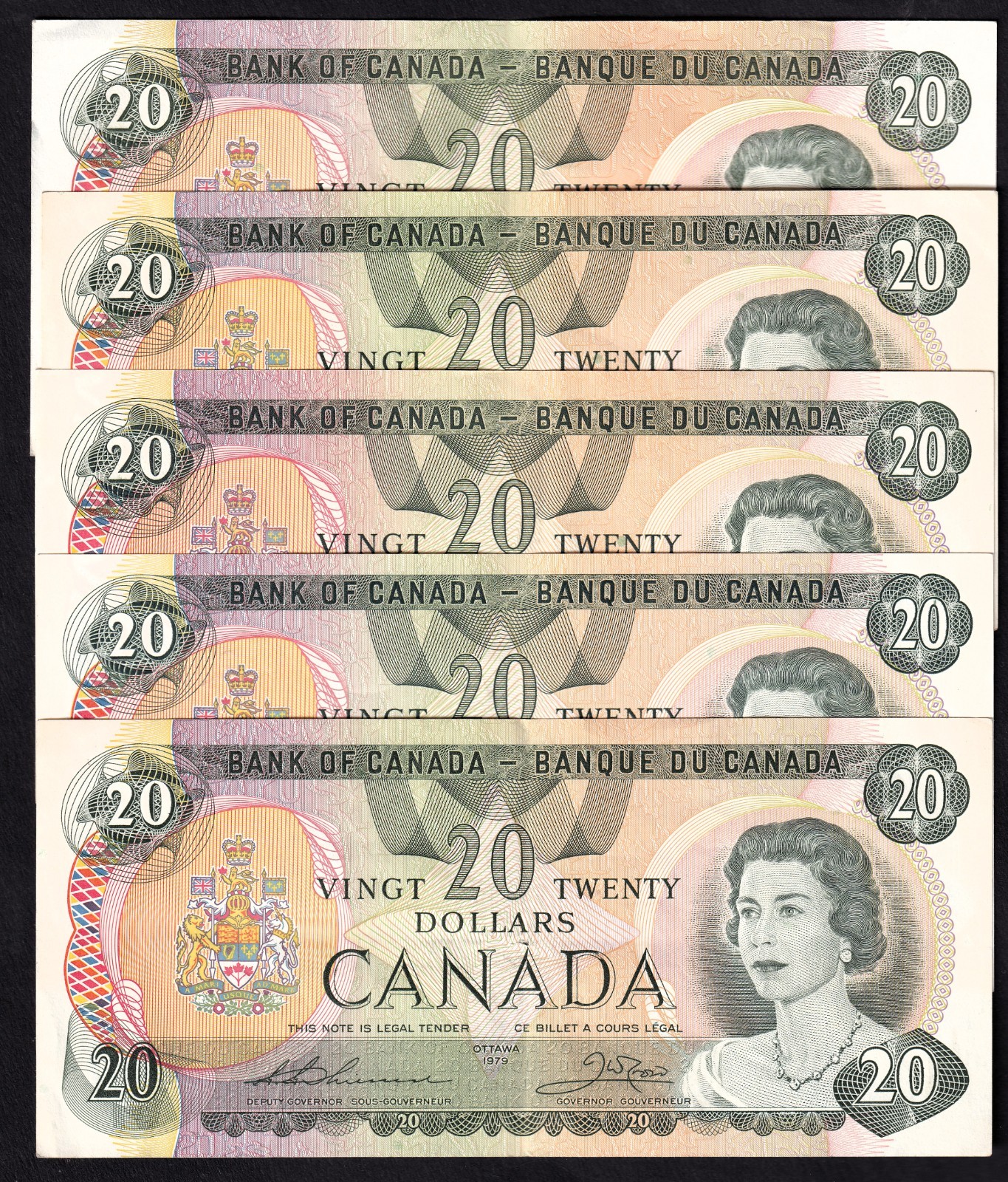 Canada 1979 $20 Twenty Dollar Banknote One From Lot Nice Notes