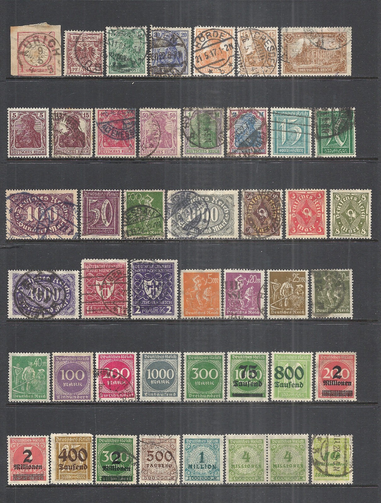 GERMANY    VARIOUS MINT HINGED &  USED ISSUES      1872 - 1923  (LOT 2)