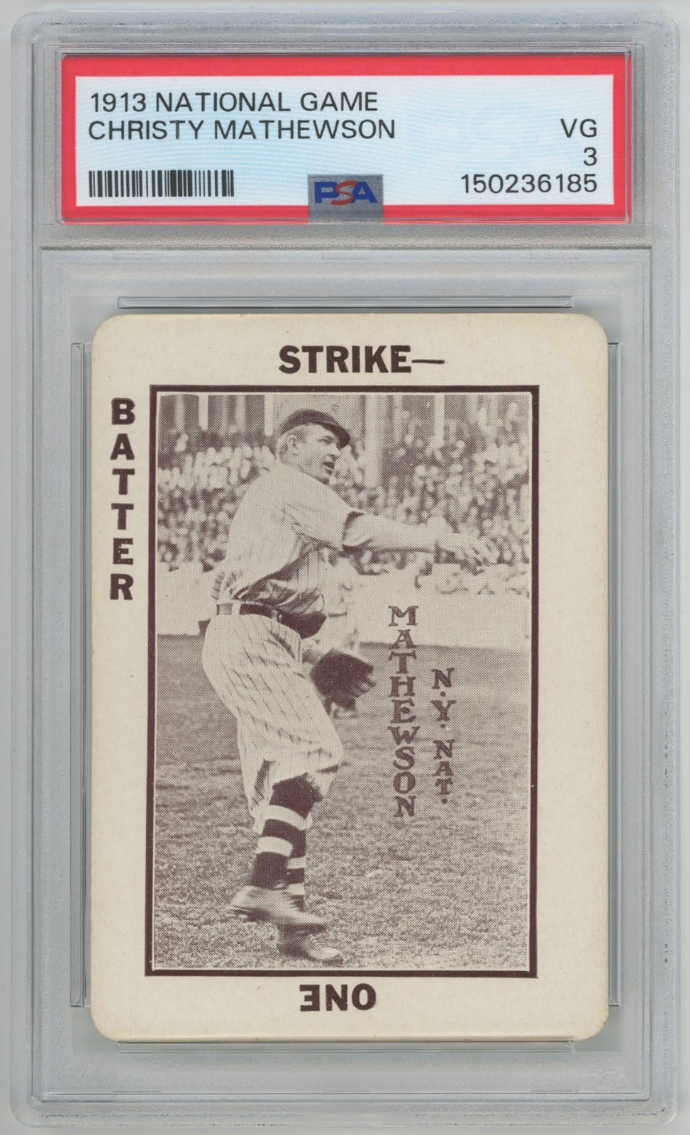 1913 National Game 28 Christy Mathewson PSA 3 724961