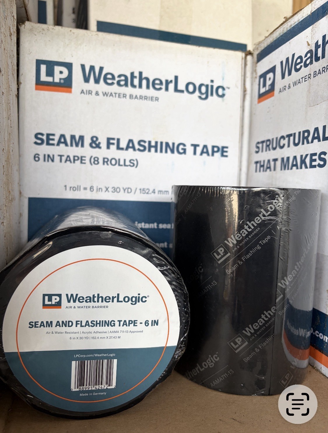 WeatherLogic Seam & Flashing Tape 6 Inch 8 Rolls WeatherLogic Seam & Flashing Tape 6 Inch 8 Rolls