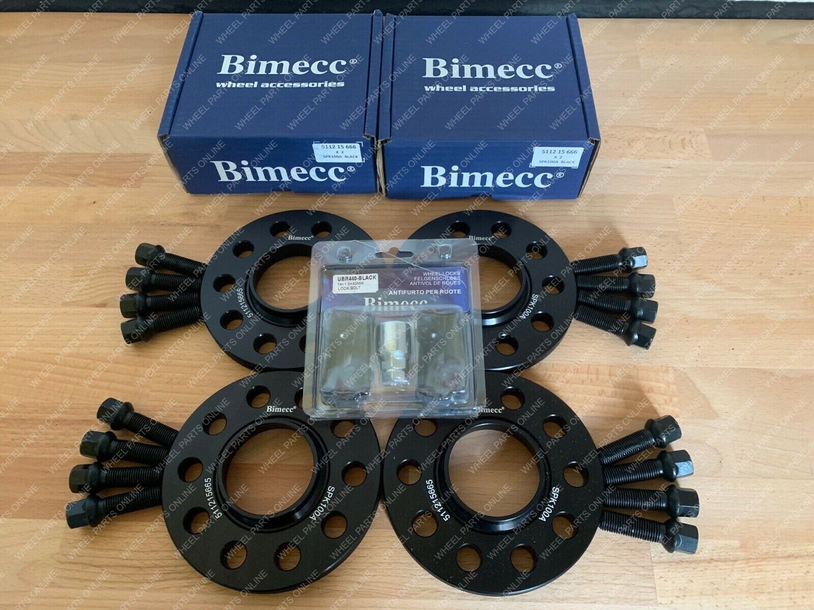 2x15mm 2x20mm Black Bimecc Wheel Spacers Bolts & Locks MINI countryman 2017+