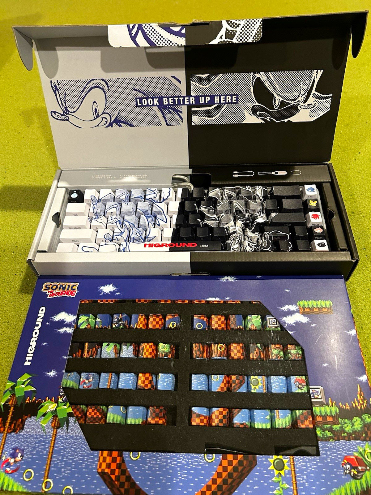 Higround x Sonic the Hedgehog Mechanical Wired Keyboard with Green Hill Caps
