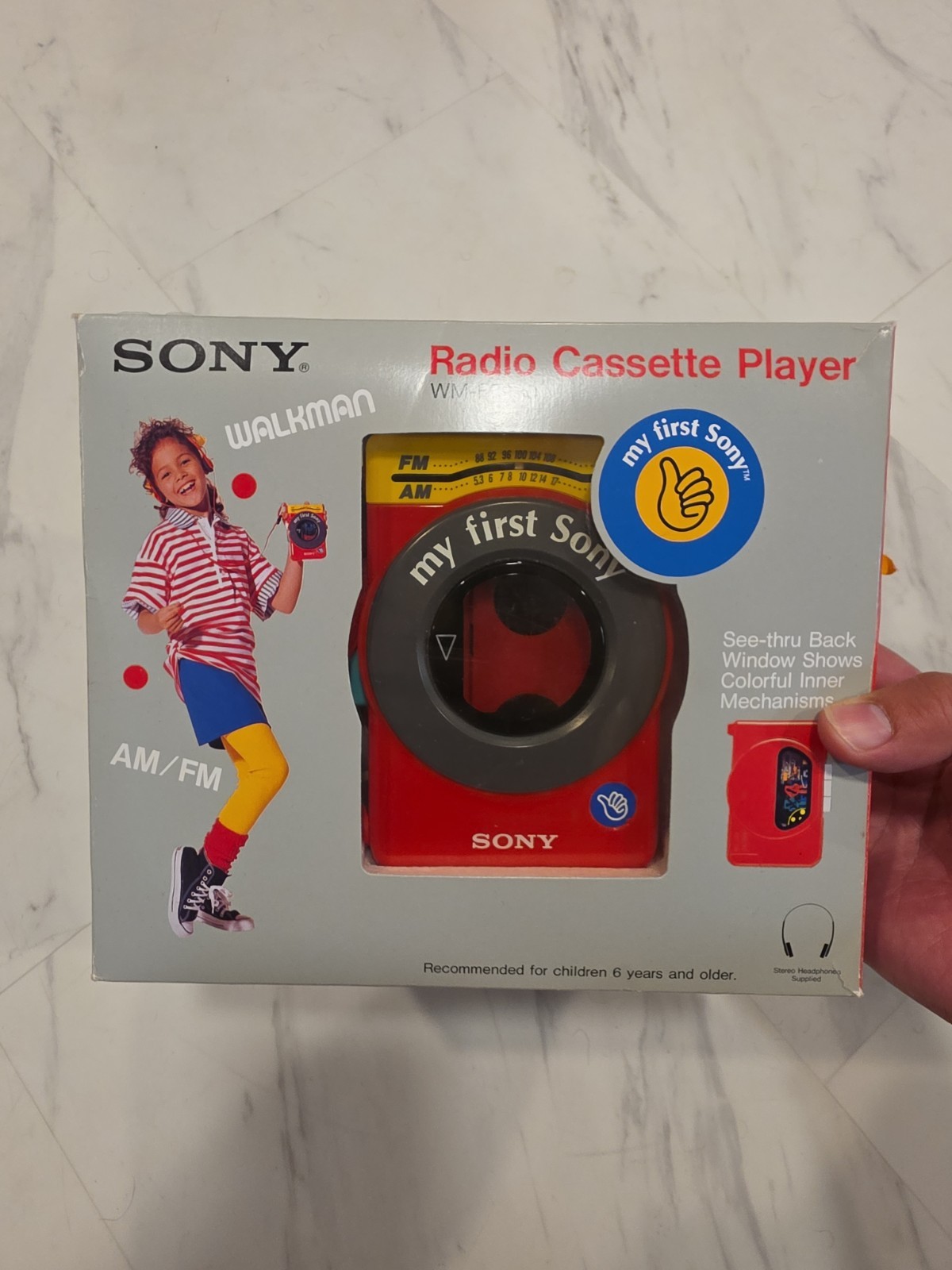 Vintage My First Sony Walkman WM-F3030 Cassette Player AM-FM Radio *Read* Box