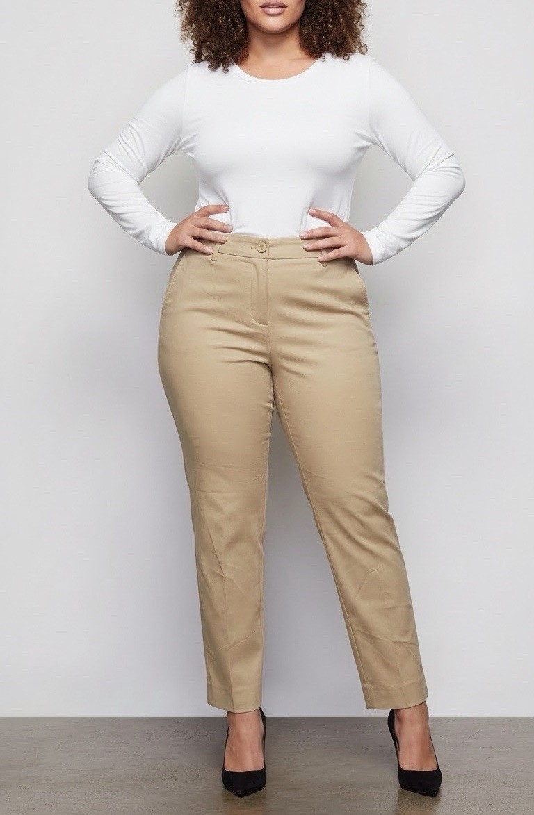 NWT Talbots Women’s Size 14P Tan Cotton Blend Curvy Ankle Pant NWT Talbots Women’s Size 14P Tan Cotton Blend Curvy Ankle Pant