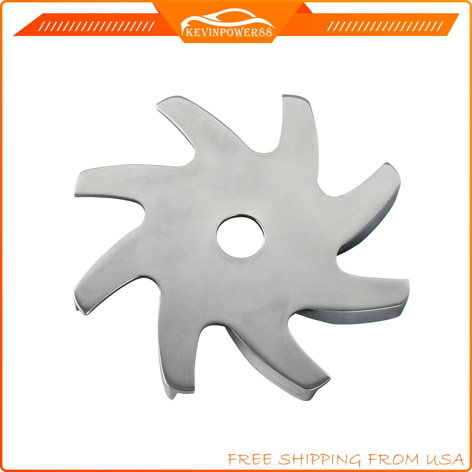 Polished Satin Aluminum Alternator Pulley Fan Blade Universal For GM Ford Chevy Polished Satin Aluminum Alternator Pulley Fan Blade Universal For GM Ford Chevy
