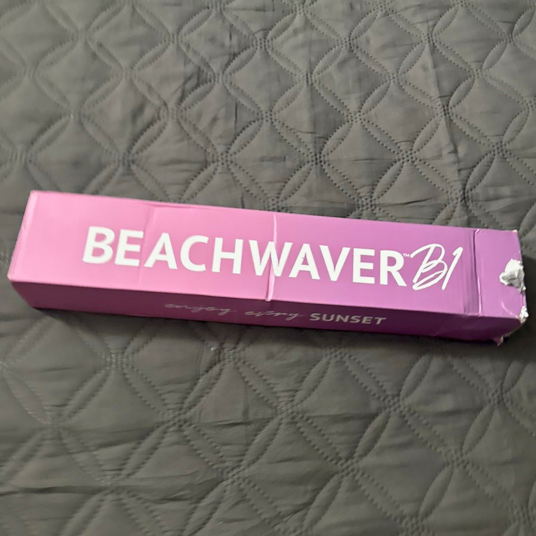 Beachwaver B1 Rotating Curling Iron Hair Styling Curler, Purple