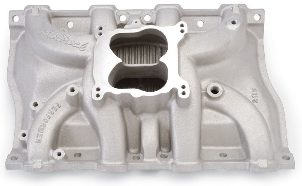 Edelbrock Performer Intake Manifold for 1968-1976 Cadillac 472-500, Satin Finish